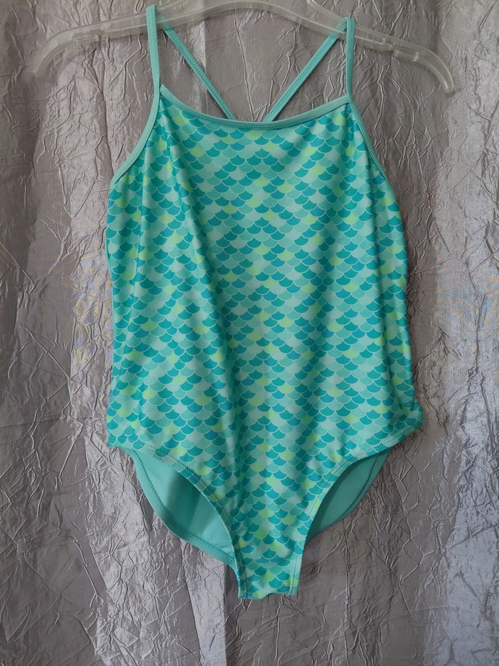 Mermaid Aqua Blue Girls' Swimsuit